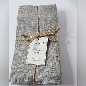 Tweeds Gray Napkin Collection           18 In X 18 In New